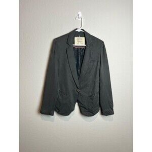 Cartonnier Jacket Blazer Womens 6 Gray Tencel One Button Notch Lapel Lined‎